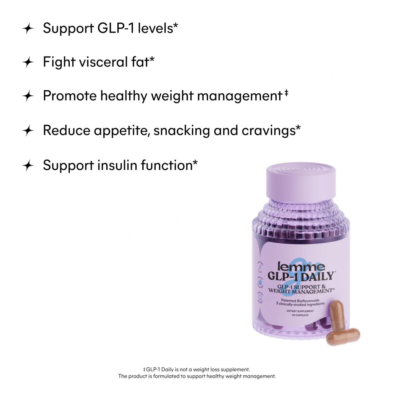 Lemme GLP-1 Daily Support Cravings & Weight Management Capsules