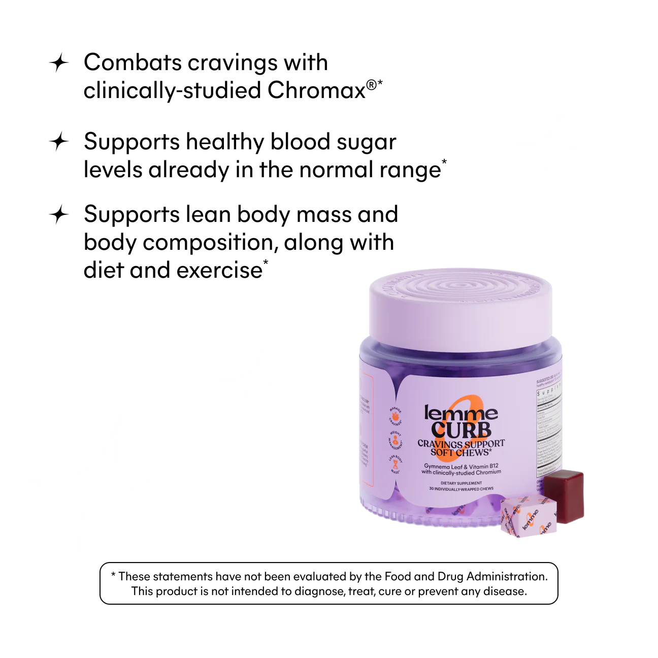 Lemme by Kourtney Kardashian Curb Cravings Support Soft Chews