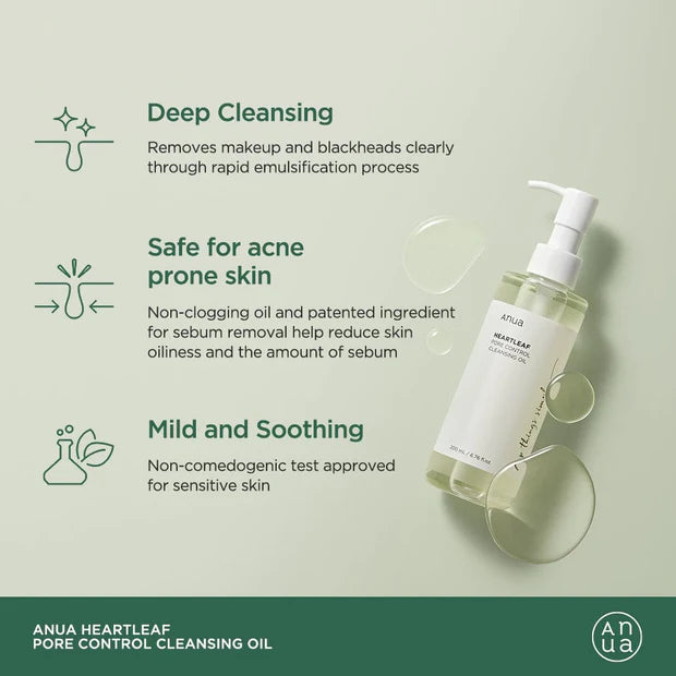 anua Heartleaf Pore Control Cleansing Oil 200ml