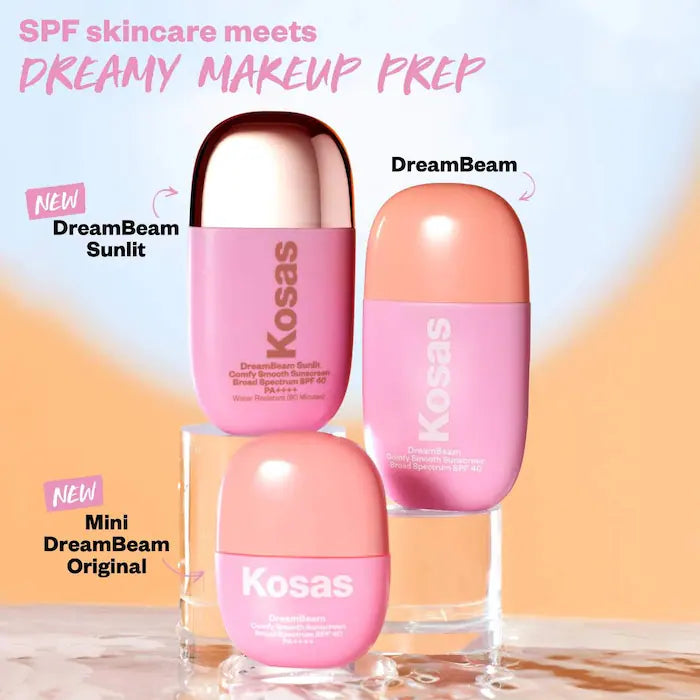 Kosas DreamBeam Silicone-Free Mineral Sunscreen SPF 40 with Ceramides and Peptides