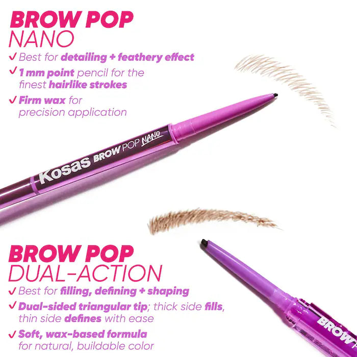 Kosas Brow Pop Nano Ultra-Fine Detailing + Feathering Eyebrow Pencil