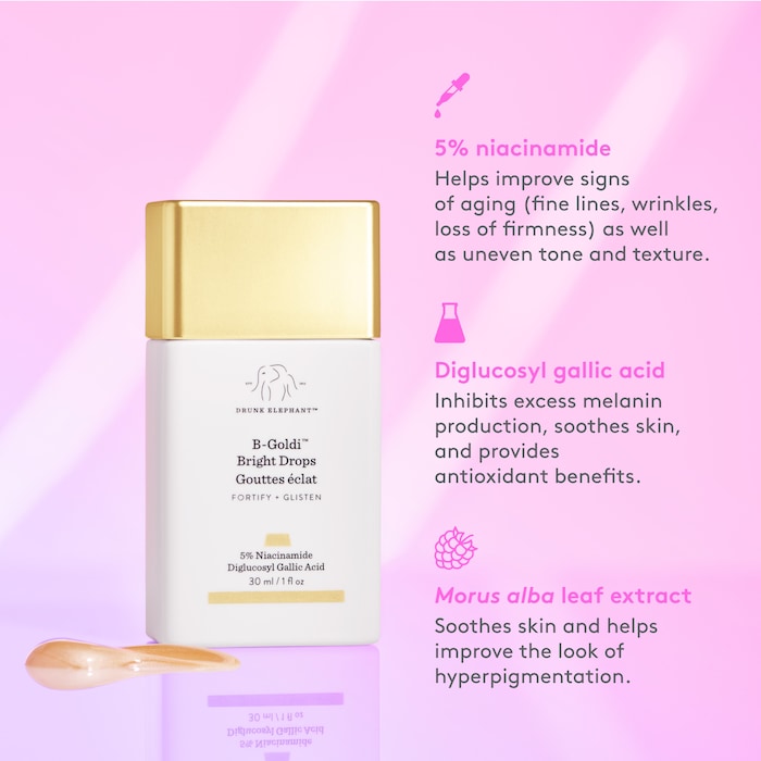 Drunk Elephant B-Goldi™ Bright Illuminating Drops with 5% Niacinamide