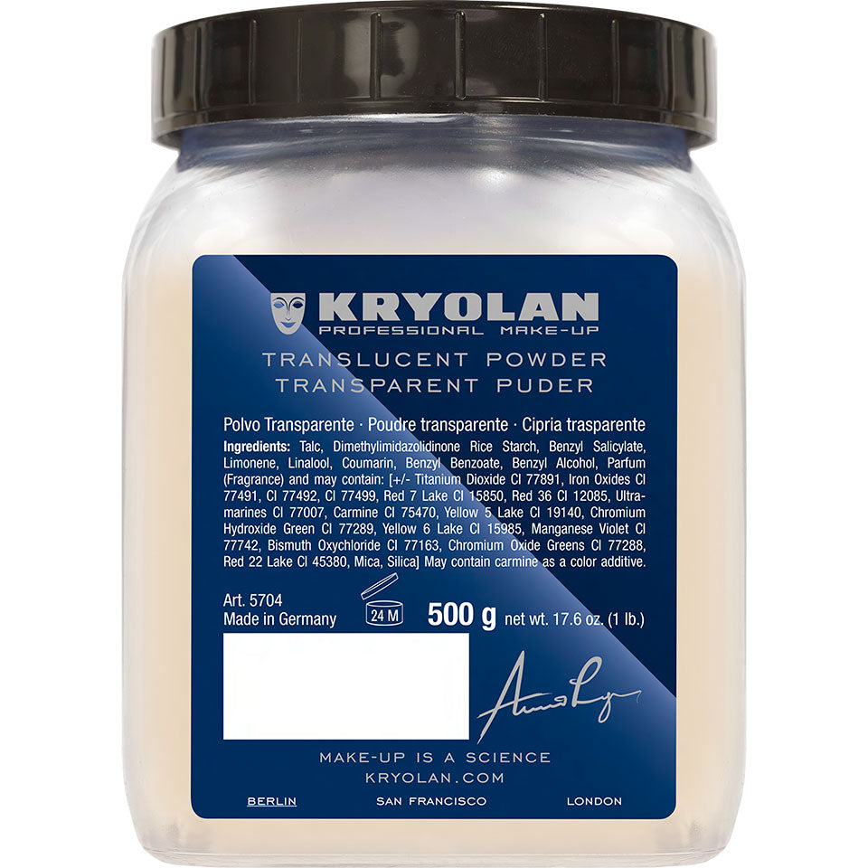 PRE ORDER Kryolan Translucent Powder