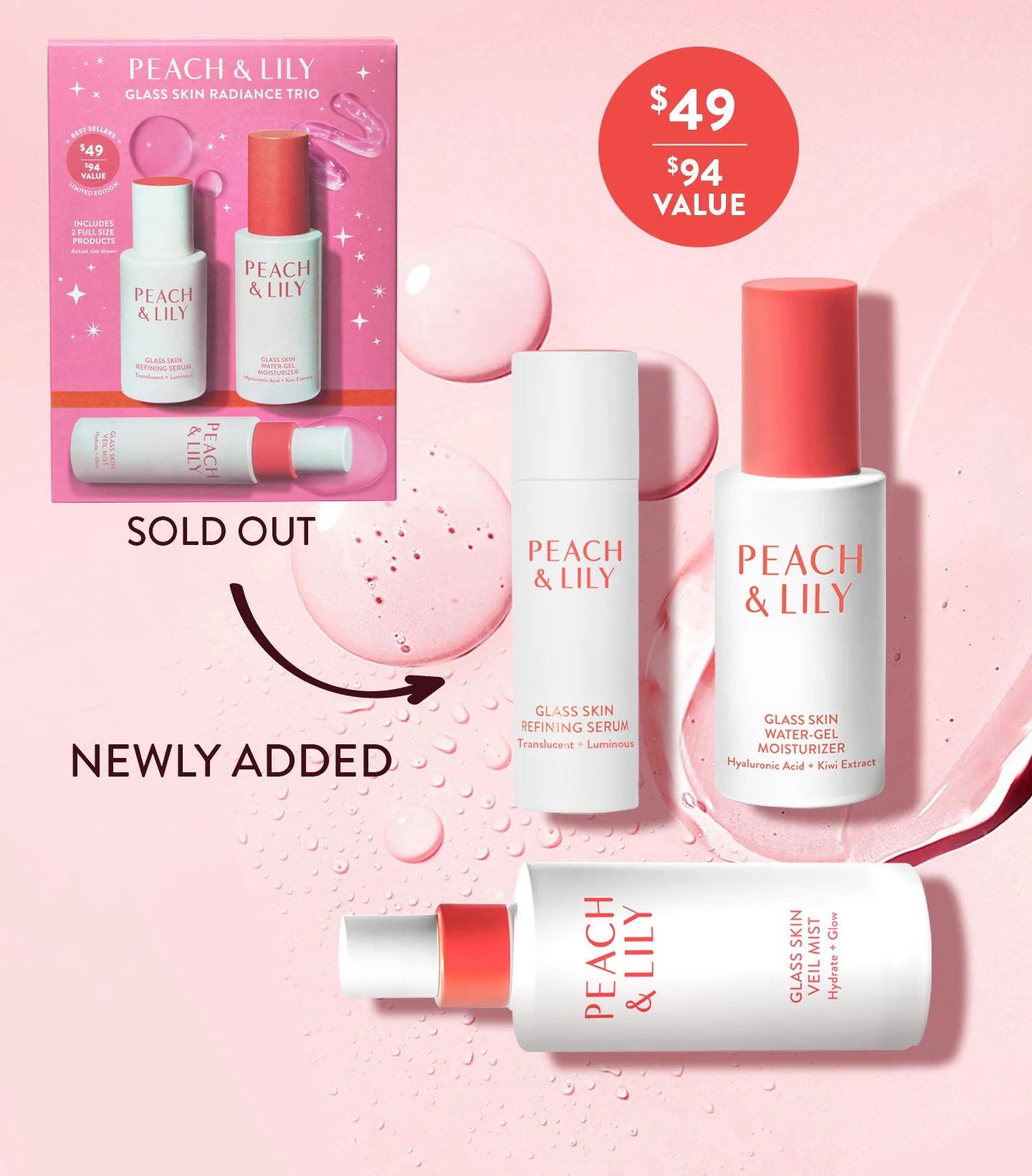 Peach & Lily Glass Skin Radiance Trio Bundle