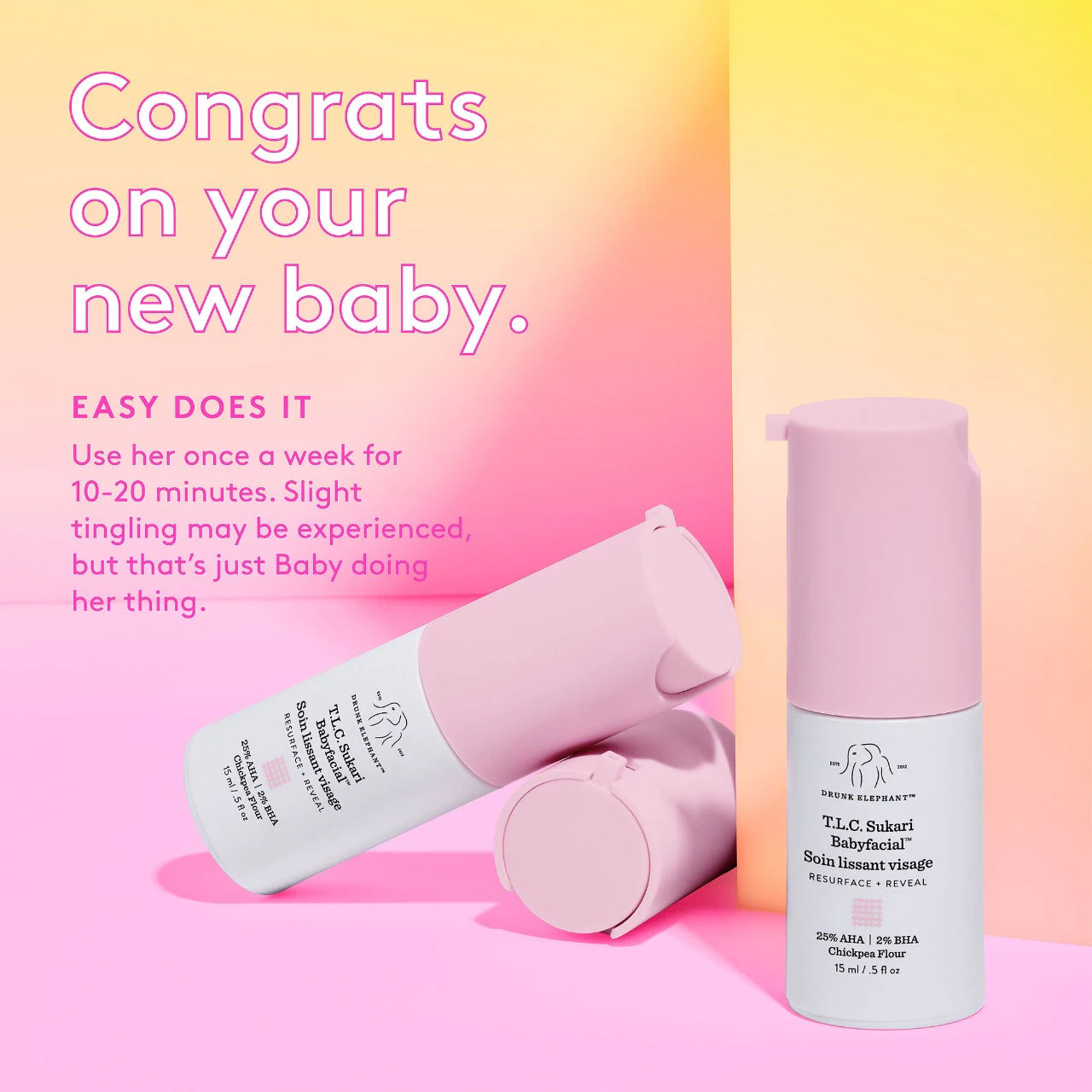 PRE ORDER Drunk Elephant T.L.C. Sukari Babyfacial™ AHA + BHA Mask