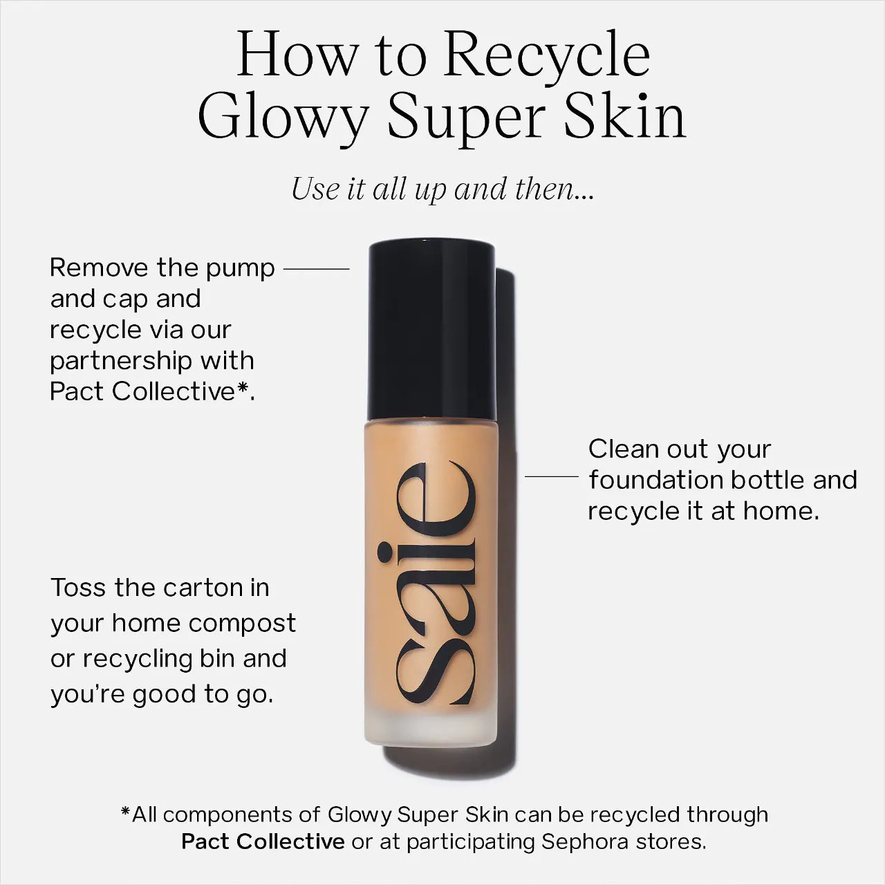 PRE ORDER Saie Glowy Super Skin Lightweight Hydrobounce™  Serum Foundation