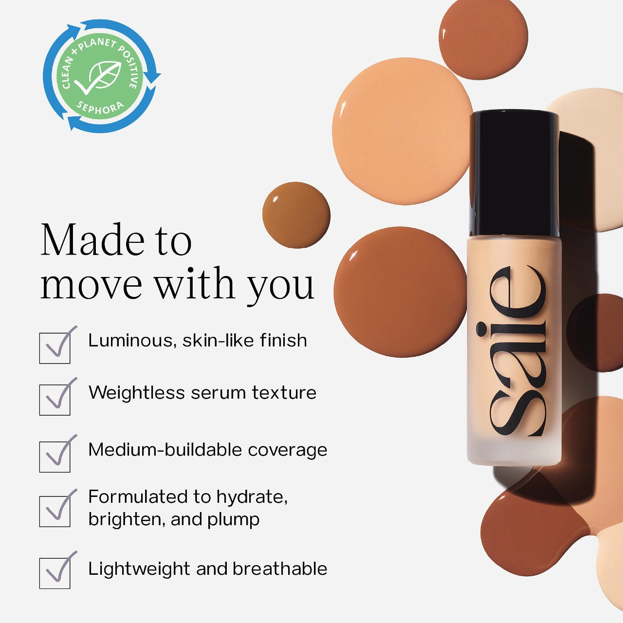 PRE ORDER Saie Glowy Super Skin Lightweight Hydrobounce™  Serum Foundation